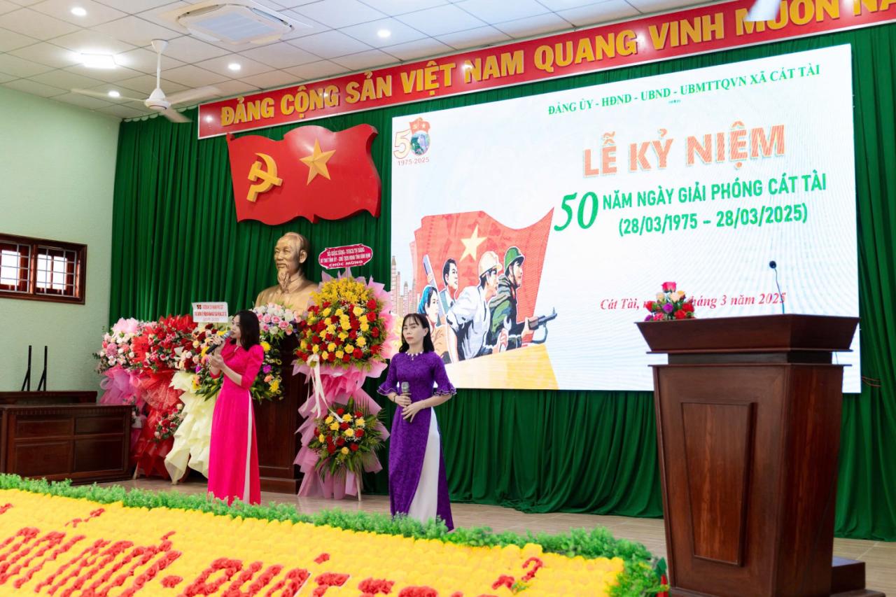 Lễ kỷ niệm 50 năm Ngày giải phóng xã Cát Tài Lễ kỷ niệm 50 năm Ngày giải phóng xã Cát Tài